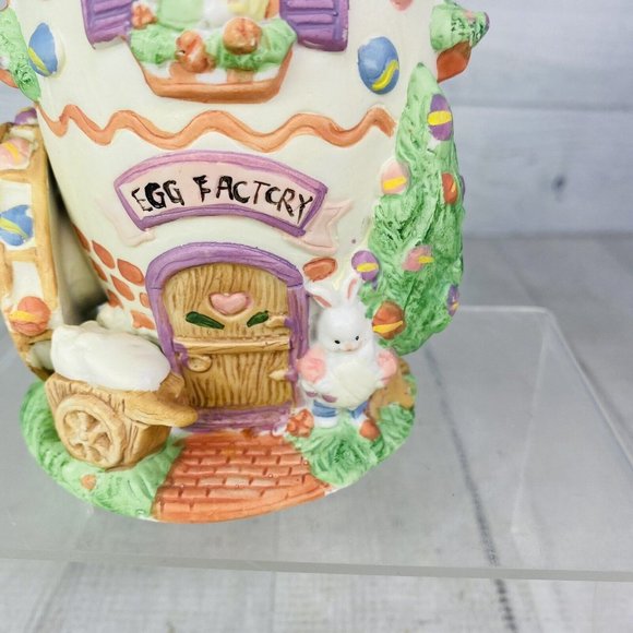 1995 Hopalong Hollow Easter Collection THE EGG FACTOR 7" T Porcelain Bunny House - Picture 13 of 16
